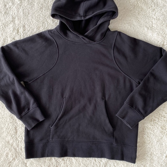 ❤️ Lululemon Loungeful Hoodie Black Size 8 - Picture 2 of 9